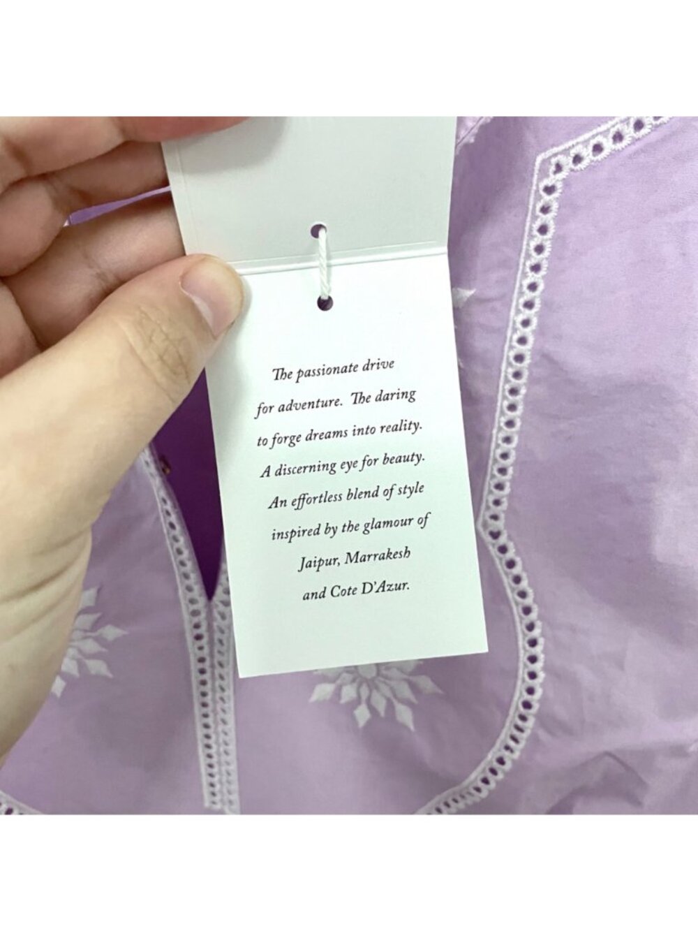 NWT Nico Blu Jacaranda Tunic Sunset Lavender Embroidery Bohemian Top Size XS - Picture 5 of 9
